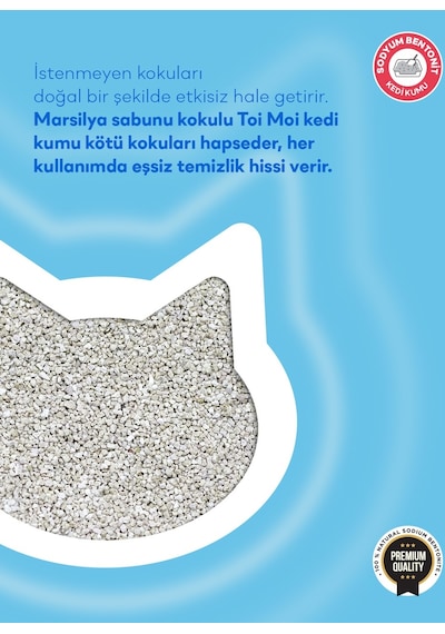 Toi Moi Marsilya Sabun Kokulu Sodyum Bentonit Kedi Kumu 2 x 10 L