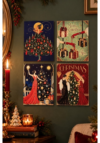 Vintage Christmas, Yılbaşı Tasarımlı Duvar Dekoru 4 Lü Tablo Seti, 15 X 20 Cm, 3mm Ahşap Mdf, Dijital Baskı Çok Renkli - 929909108 Çok Renkli - 929909108 Vintage Christmas, Yılbaşı Tasarımlı Duvar Dekoru 4 Lü Tablo Seti, 15 X 20 Cm, 3mm Ahşap Mdf, Dijital Baskı Çok Renkli - 929909108 Çok Renkli - 929909108