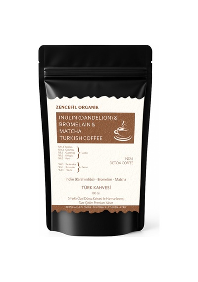 Zencefil Organik İnülin Ve Bromelain Coffee Türk Kahvesi 100 G
