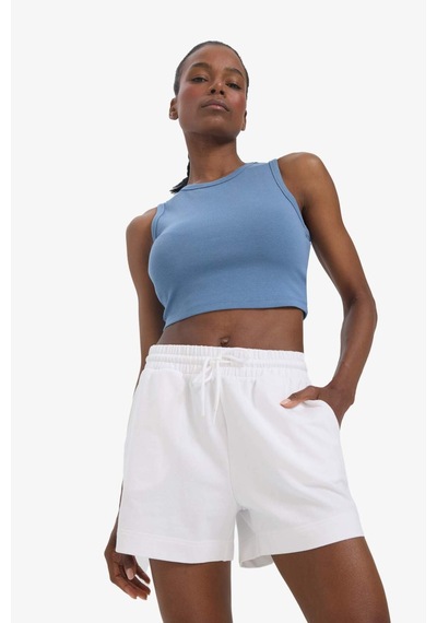 DeFactoFit Crop Top Bisiklet Yaka Modal Sporcu Atlet E2939AX25SMIN34