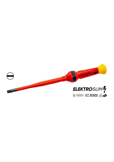 İzeltaş 14000005332 1000V 5.5 x 100 Elektro Slim Düz Tornavida