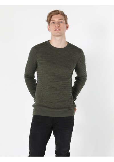 Colin's Slim Fit Haki Erkek Kazak CL1056031_Q1.V1_KHA