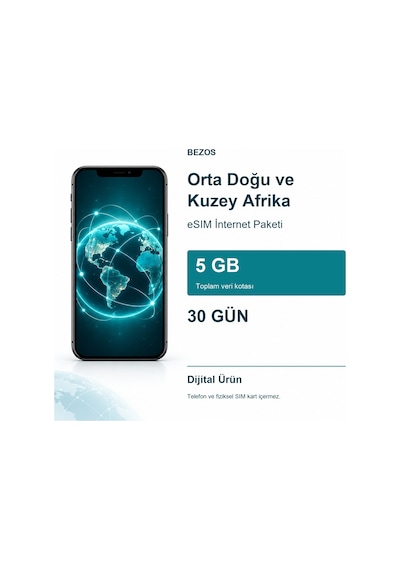 Orta Doğu Ve Kuzey Afrika Esım İnternet Paketi 5 Gb 30 Gün