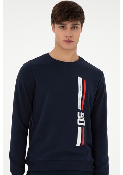 U.S. Polo Assn. Erkek Regular Fit Bisiklet Yaka Lacivert Sweatshirt 50293441-VR033