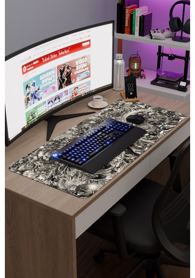 Dota 2 Kaymaz Dikişli Kauçuk Oyuncu Mousepad V5 - 90x40 Xxl Gaming Mouse Pad Fare Altlığı