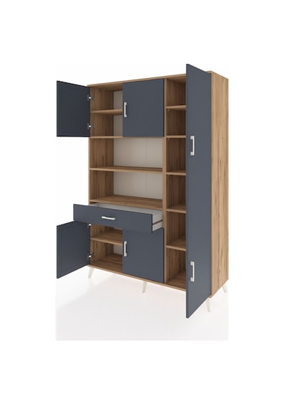 Hyperion Dolap 10 Raflı Tek Çekmeceli 6 Kapaklı 132x44x195 Çam-antrasit/antrasit Antrasıt/antrasıt Hyperion Dolap 10 Raflı Tek Çekmeceli 6 Kapaklı 132x44x195 Çam-antrasit/antrasit Antrasıt/antrasıt