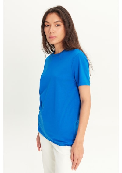 Ac&Co / Altınyıldız Classics Slim Fit Bisiklet Yaka Kısa Kol Pamuklu Erkek Tişört Saks