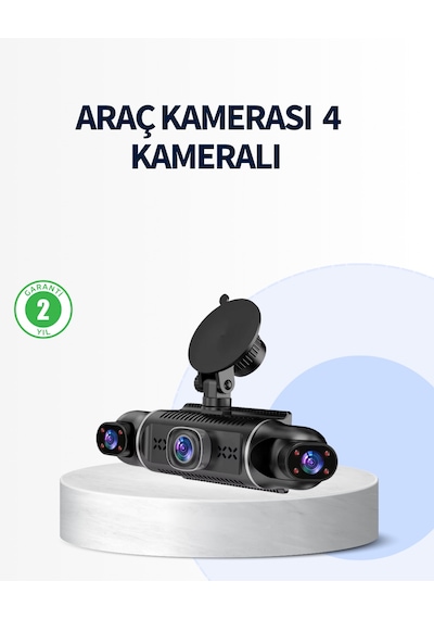 4 Kameralı Araç İçi Kamera 1080p Gps Takip Wifi Gece Görüşlü