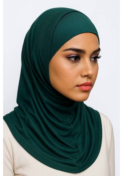 Aldaıyr Hijab 2 Parça Likra Kumaş Koyu Yeşil