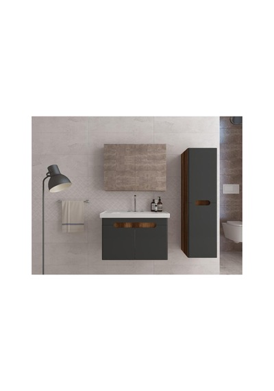 Wins Aizanoi 80 Cm Antrasit/barok Banyo Dolabı Gri Wins Aizanoi 80 Cm Antrasit/barok Banyo Dolabı Gri