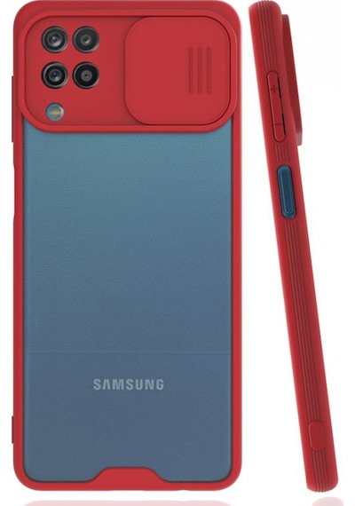 Nettech Samsung Galaxy A12 Uyumlu Platin Kamera Kızaklı Arka