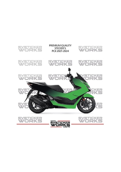 Honda Pcx 2021-2024 Kaplama Sticker Çift Renk Motor Kaplama Modeli Hazır Kit Yüksek Kalite 13418218