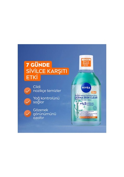 2 Adet Nivea Derma Skin Makyaj Temizleme Suyu 400 Ml