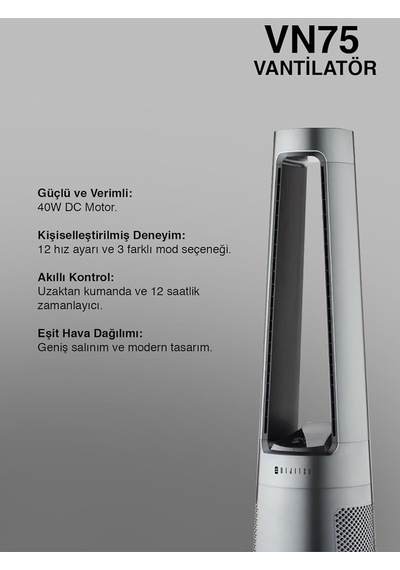 Dijitsu Vn75 Kanatsiz Vantilatör