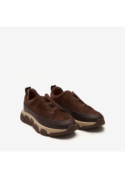 Kahve Mat+kahve Süet Sneaker Erkek Ka-alfa9003 John May Napoli