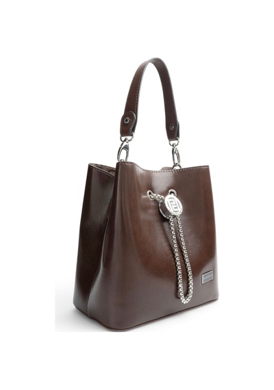 Silver & Polo Silver Polo Kahve - Kahve Düz Cilt Kadın Çapraz Çanta Sp967