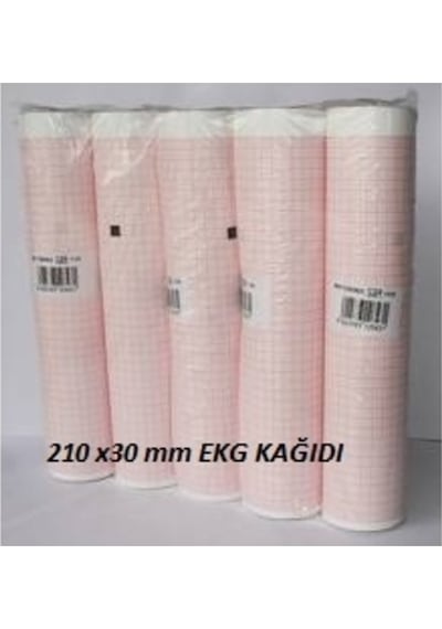 4 Adet Ekg Kağıdı 210X20 Ekg Kağıdı Rulo Kareli 210*20 Ekg Kağ...