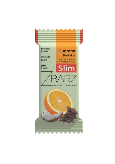Zbarz Slim Guarana Portakallı Fonksiyonel Meyveli Bar 12 x 35 G