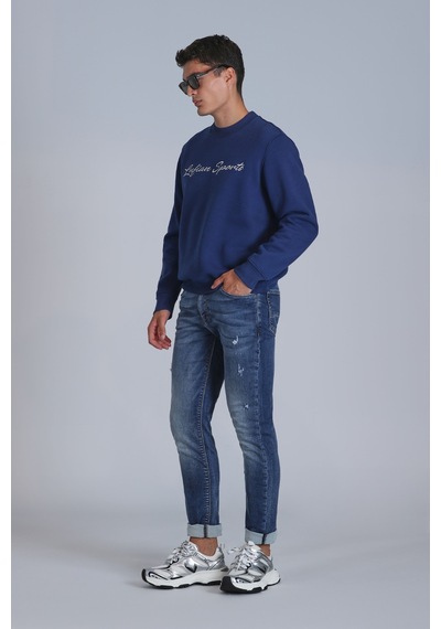 Lufian Brıce Smart Jean Erkek Pantolon Slim Fit Mavi Mavi 112200210100300 Mavi