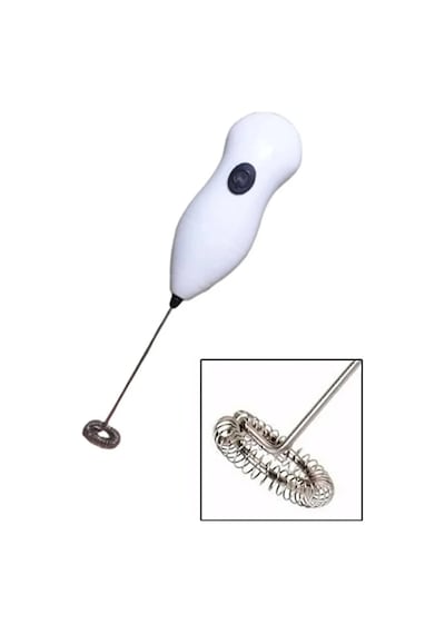 Pilli Mini Mixer Kahve Süt Köpürtücü Karıştırıcı Cappuccino Mixer Çelik Diğer