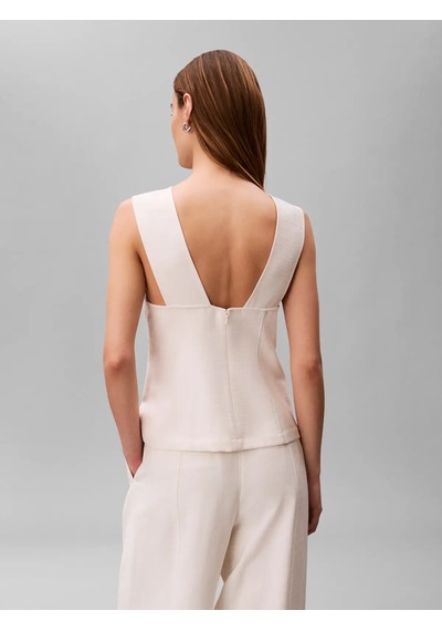 Calvin Klein Heavy Textured Sl To, Yas, 4 Bej Kadın Bluz