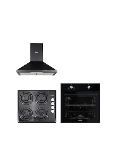 Kumtel B66-S2 - KO-410 BF - DP6-S Siyah Ankastre Set