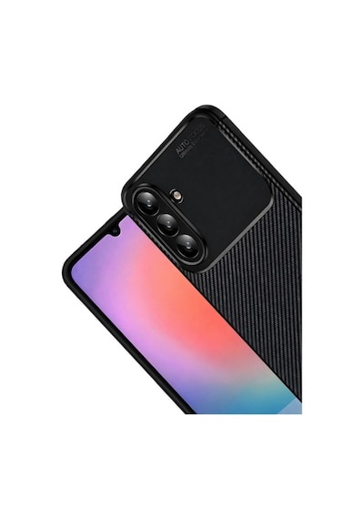 Samsung Galaxy Uyumlu A37 5g Kılıf Karbon Silikon Case Siyah