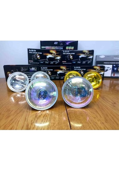 Universal 90mm Sis Farı Seti + 2 Adet Halojen Ampul