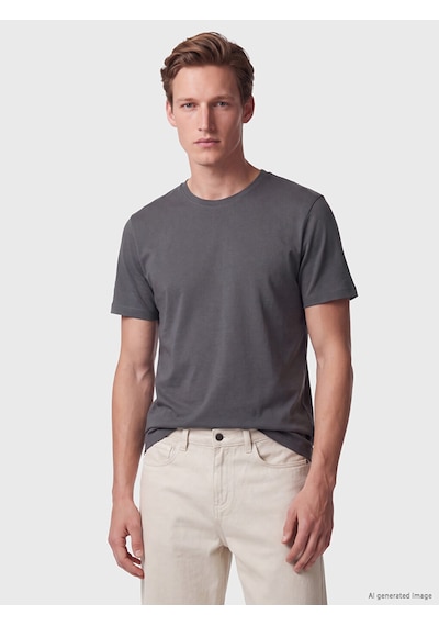 Lcwaıkıkı Classic Antrasit Regular Fit İnce Kumaş Tişört /03