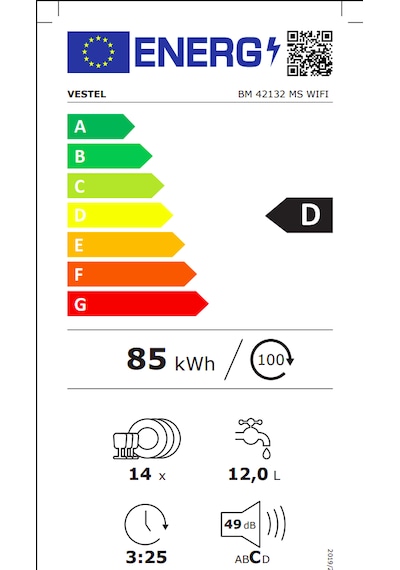 Vestel BM 42132 MS Wıfı Bulaşık Makinesi Mat Siyah