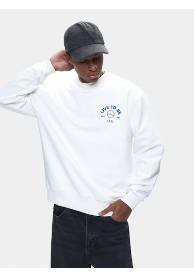 Ltb Beyaz Sweatshırt Beyaz 2XL
