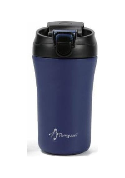400 Ml Mug Termos Çift İçmeli Bardak Ve Pipetli - Lacivert Lacivert