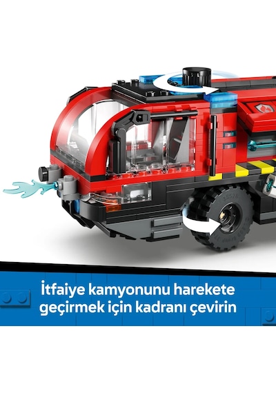 LEGO® City Havaalanı İtfaiye Kamyonu 60499 - 7 Yaş ve Üzeri Çocuklar İçin Acil Durum Aracı İçeren Oyuncak Yapım Seti (691 Parça)