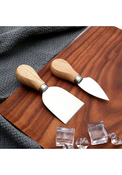 Bambu Saplı 4'lü Çelik Peynir Bıçak Servis Seti Çelik Diğer