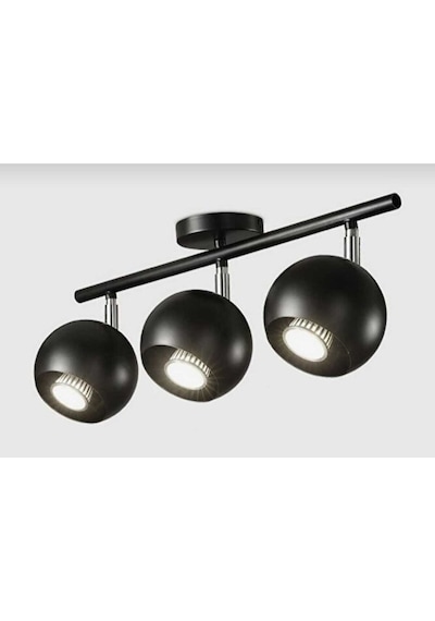 Modern Spot 50 Cm Kasalı Metal Gövde Os Ram Led Ampullu Gun İsi Siyah