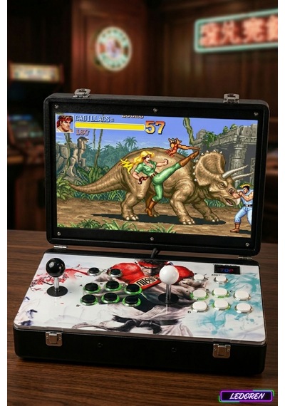 Premium Metal Arcade İki Kişilik Oyun Konsolu - 17 İnç Ekran, 20000+ Oyunlu, Katlanabilir Taşınabilir Retro Konsol