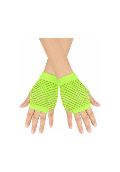 Arneer 80 Ler 90 Lar Retro Neon Yeşil File Parmaksız Kısa Eldiven 11 Cm 0