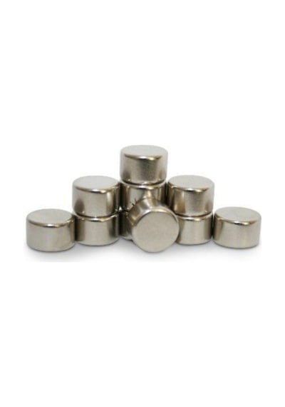 10 Adet Çap 8mm X Kalınlık 5mm Silindir Süper Güçlü Neodyum Mıknatıs