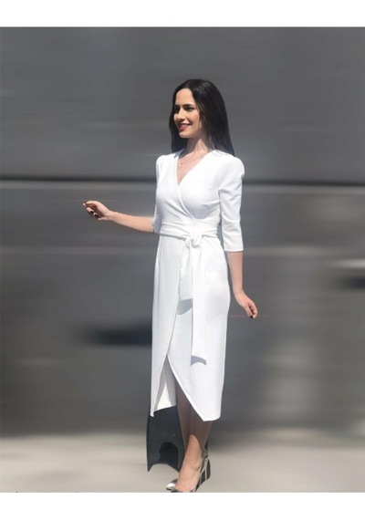 Ayhan 61246 Kadın Elbise Ecru