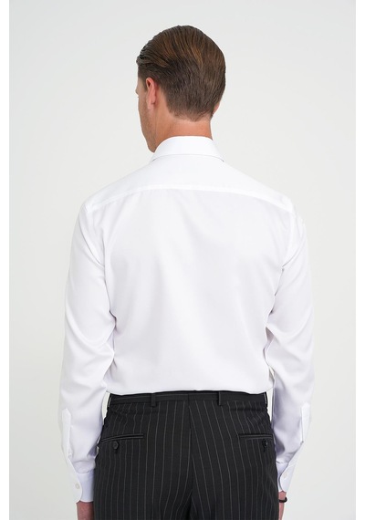 Efor Slim Fit %100 Pamuk Non Iron Kumaş Klasik Beyaz Gömlek Gk 734 Beyaz