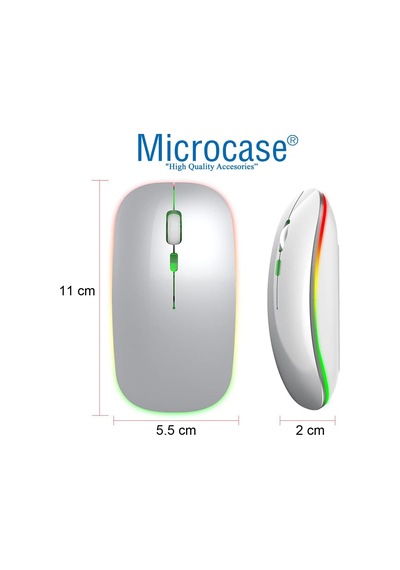 Tablet Telefonlar İçin Rgb Işıklı Şarjlı Bluetooth Klavye + Mouse Al4884 Siyah Diğer