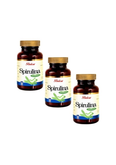 3 Adet Balen Spirulina Tablet 100 Adet 740 MG