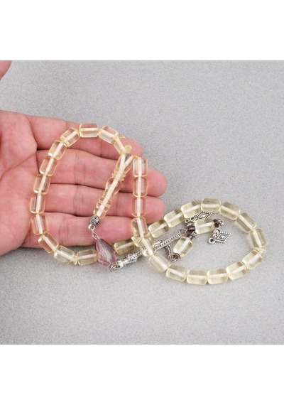 Su Damlası Damla Kehribar Alpaka Püskül Kapsül Kesim 8x11mm Tesbih