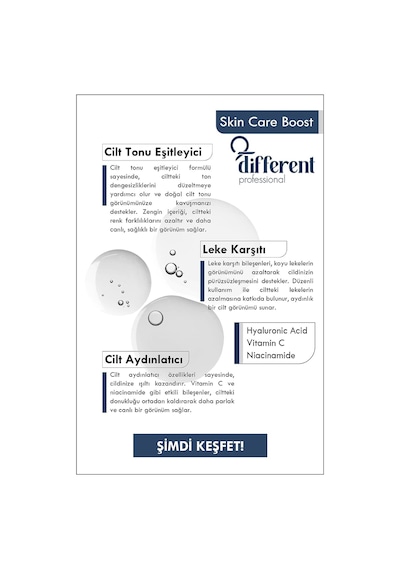 Tr Different Professional C Vitamini, Niacinakarın Bölgesi Ve Hyalüronik Asit İçeren Leke Karşıtı Cilt Serumu, T