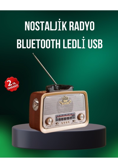 Taşınabilir Nostalji Radyo Usb Aux Girişli