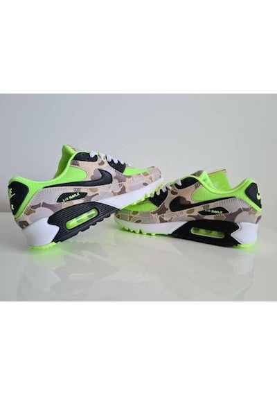 Nike Yeşil - Air Max 90 Volt Duck Camo Ayakkabı Rekili