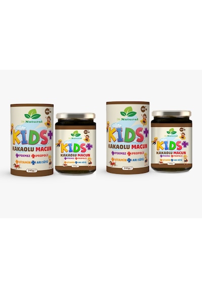 Dr. Natural Kakao Arı Sütü Propolis Pekmez ve Vitamin Çocuk Macunu 2 x 240 G