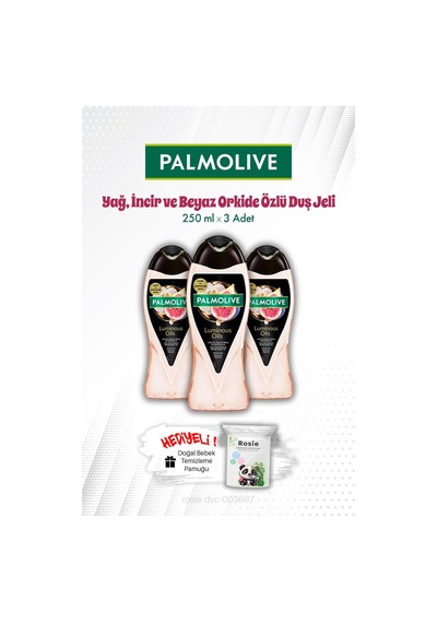 Duş Jeli 3'lü Palmolive Luminous Oils İncir Ve Beyaz Orkide Özlü 250 Ml Ve Rosıe Fresh