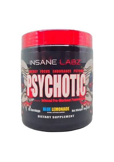 Insane Labz Psychotic Preworkout Blue Lemonade 35 Servis Aromalı
