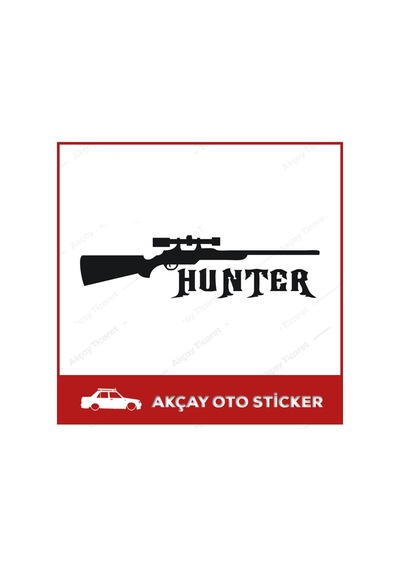 Hunter Avcı Sticker Avcı Oto Sticker Araba Sticker Araç Sticker